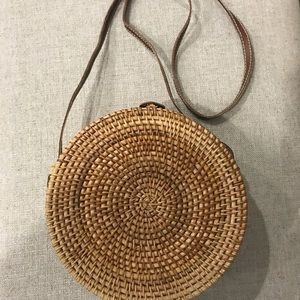 Rattan round bag - 1 left, bag sold as is
